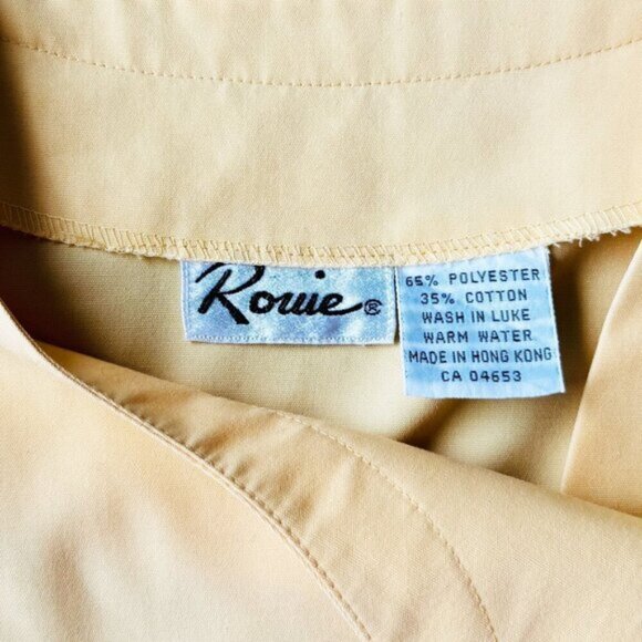 70s Retro Yellow Prairie Sundress Cottagecore M - Picture 6 of 8